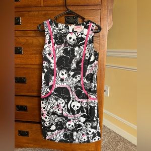Lilly Pulitzer | Pandamonium Pink and Black Shift Dress WWF Y2K | Size 0